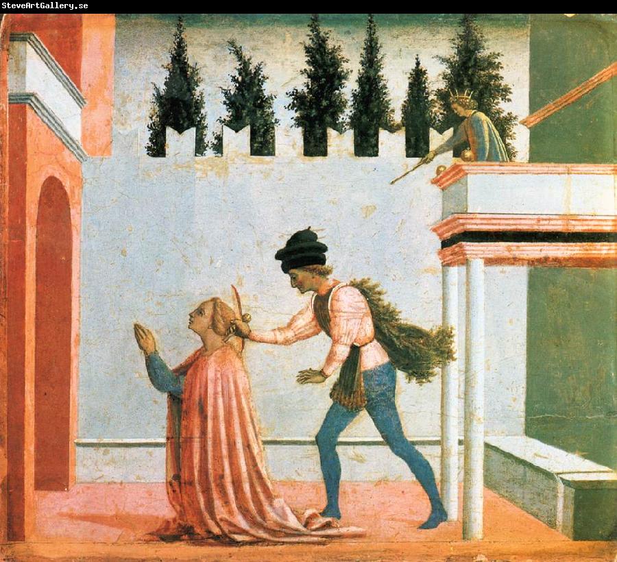 DOMENICO VENEZIANO Martyrdom of St Lucy (predella 5) dg